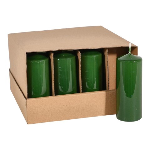 CANDELA MOCCOLO SMALTATA MM.100X40 VERDE SCURO